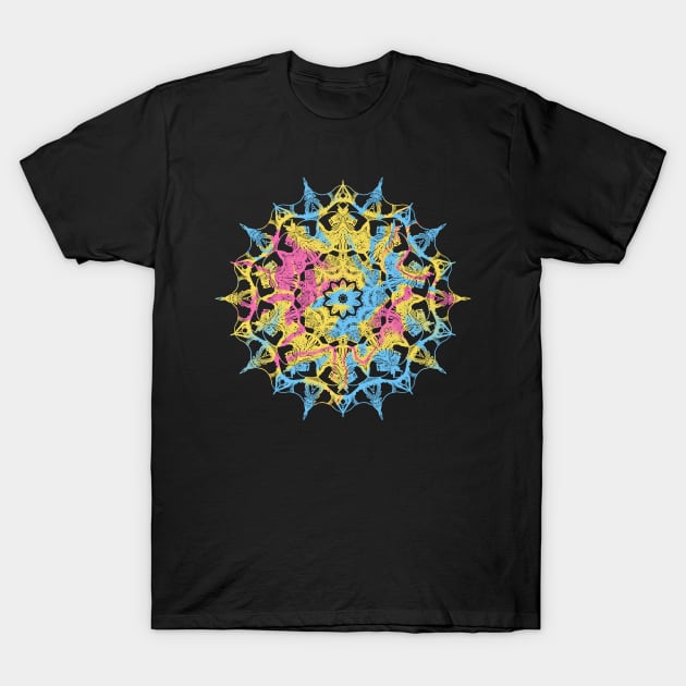 Subtle Tie Dye Mandala Flag T-Shirt by Gedwolcraeft